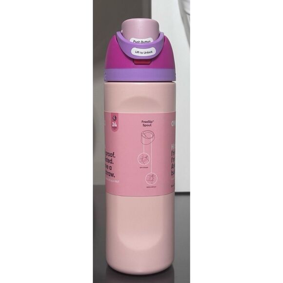 Owala FreeSip 24oz Stainless Steel Water Bottle, STRAWBERRY MILK - Picture 4 of 6